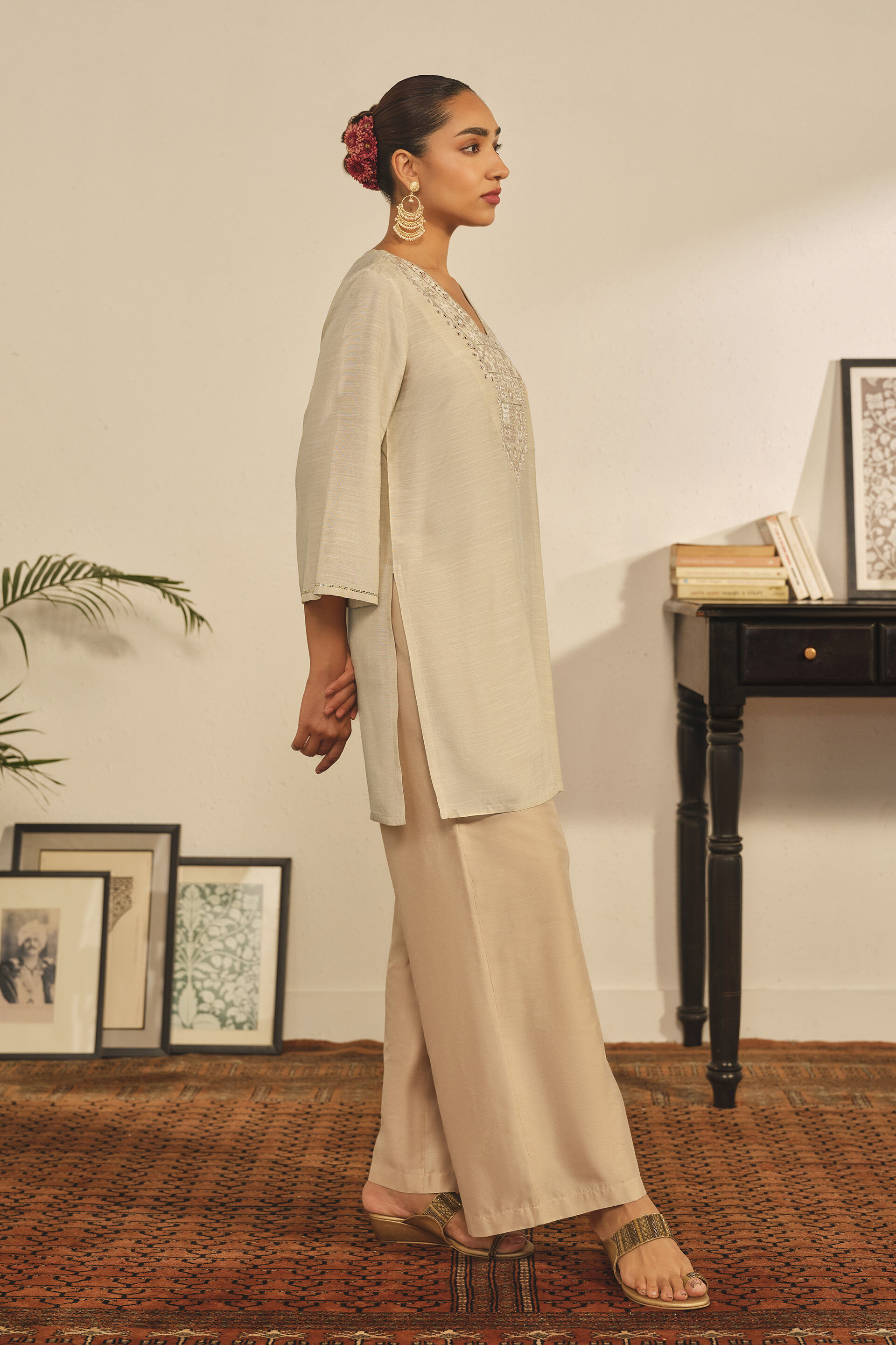 Occasion Tunic in Beige, Beige, image 3